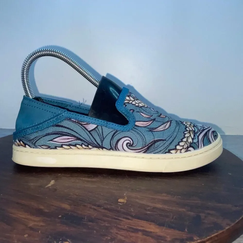 Olukai Kailua Hoa Wooden Wave Slip On Flats Shoes Sneakers Womens Size 6